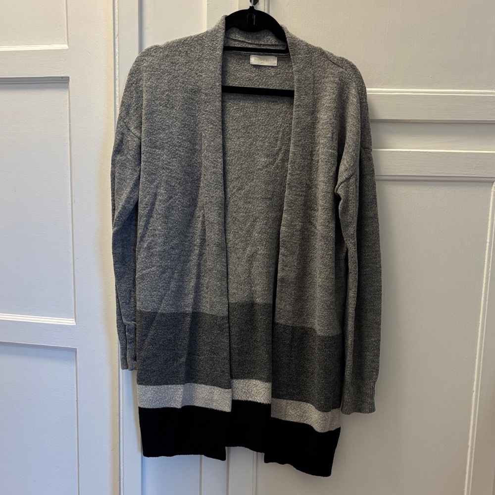 Sophie Rue Charcoal and Black Open Cardigan